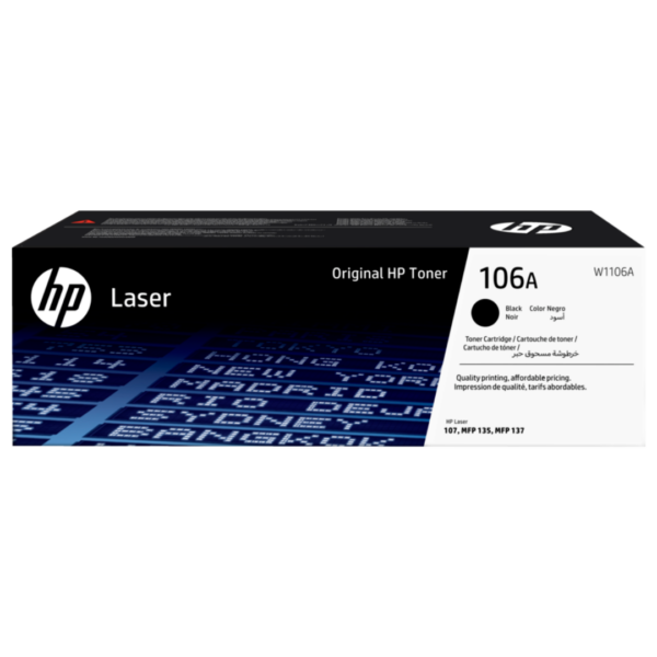 Original HP 106A Black Toner Cartridge (W1106A)