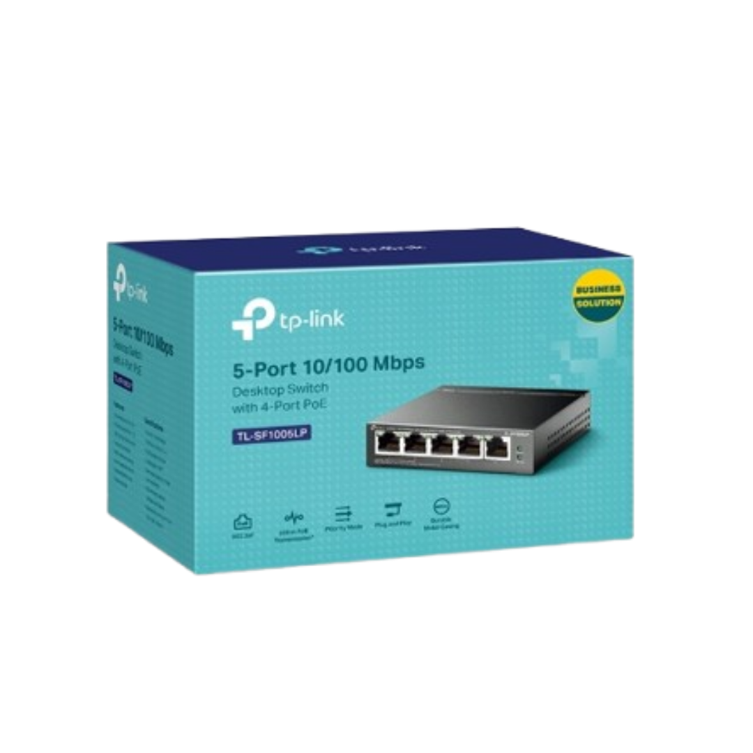 TP-Link TL-SF1005LP  5 Port Desktop 4 POE Plus Switch 10/100