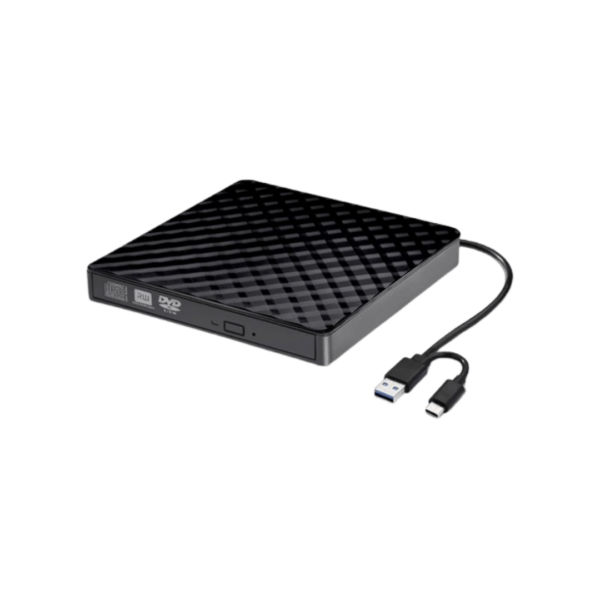 Heysenser Portable USB3.0 External DVDRW Drive (USB & Type-C)