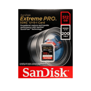 512GB Sandisk Extreem Pro SD Camera Card 200MBS