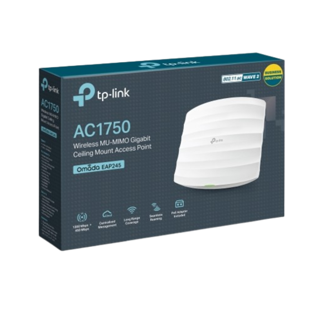 TP-Link EAP245 AC1750 Wireless MU-MIMO Gigabit Ceiling Mount Access Point